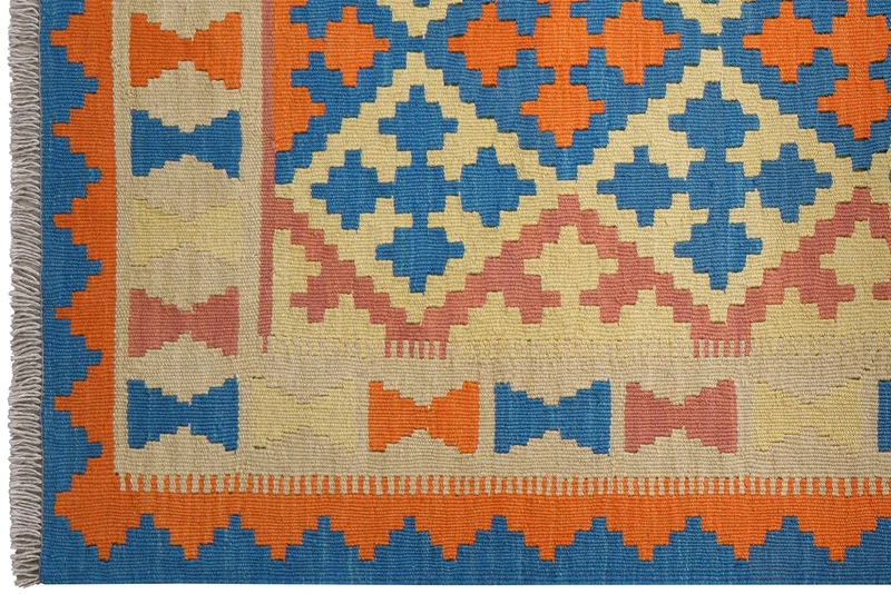 Kelim Gashgai · Handgewebt – Blau, 181x121 cm
