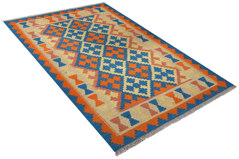 Kelim Gashgai · Handgewebt – Blau, 181x121 cm