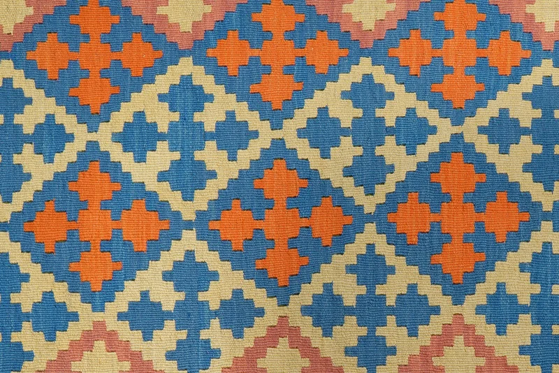 Kelim Gashgai · Handgewebt – Blau, 181x121 cm