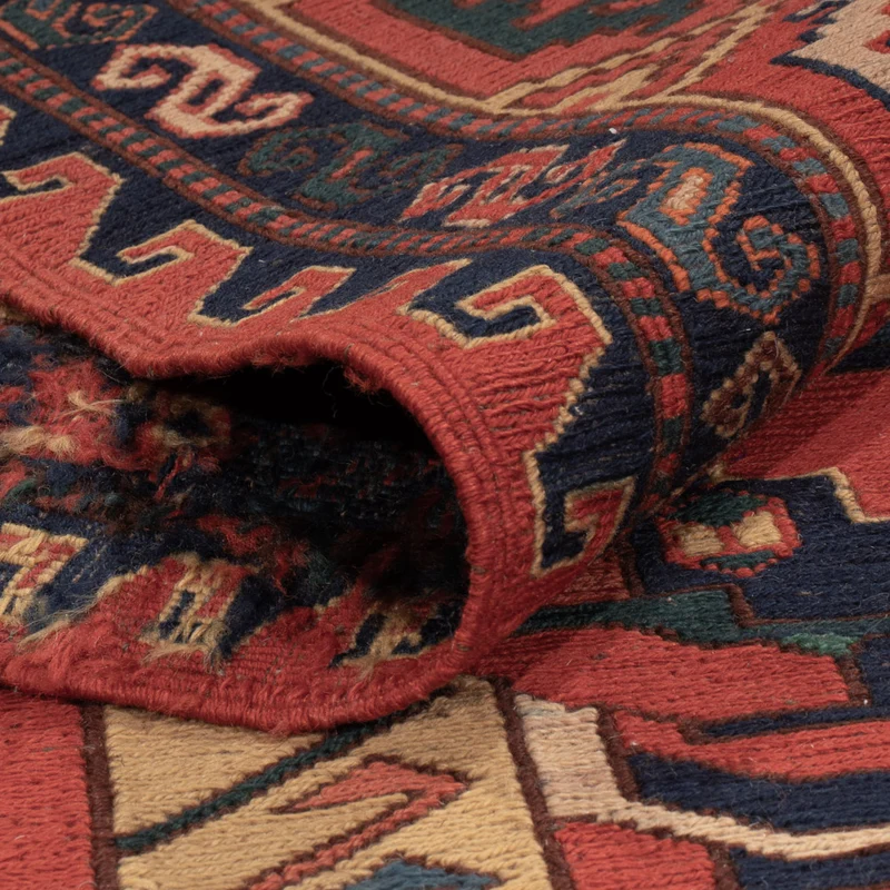 Kelim Afghan Teppich 272x348cm - dunkelrot