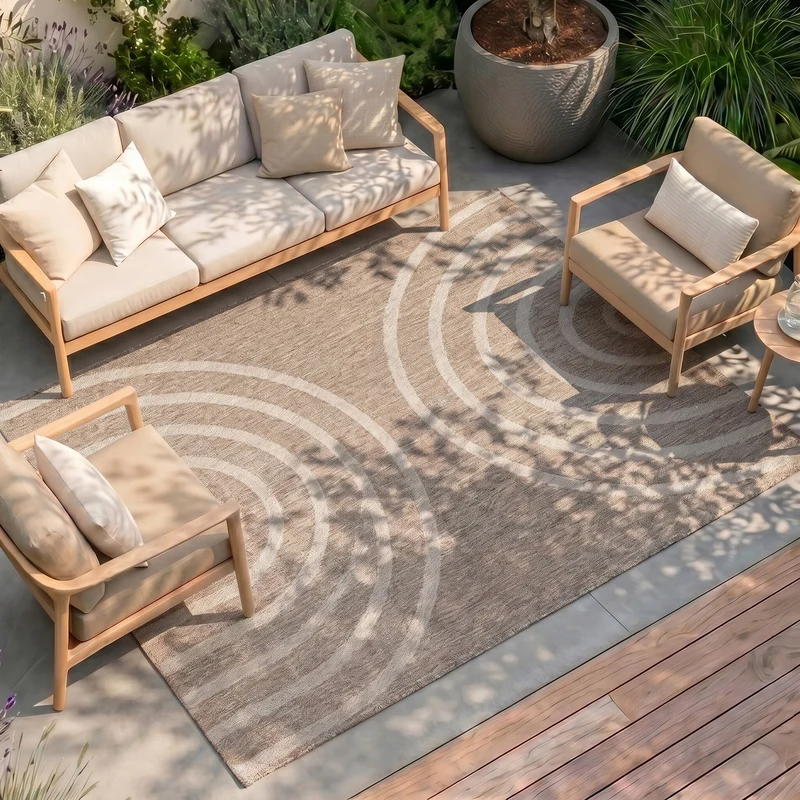 In- & Outdoor Teppich - Sierra Arches Beige Creme