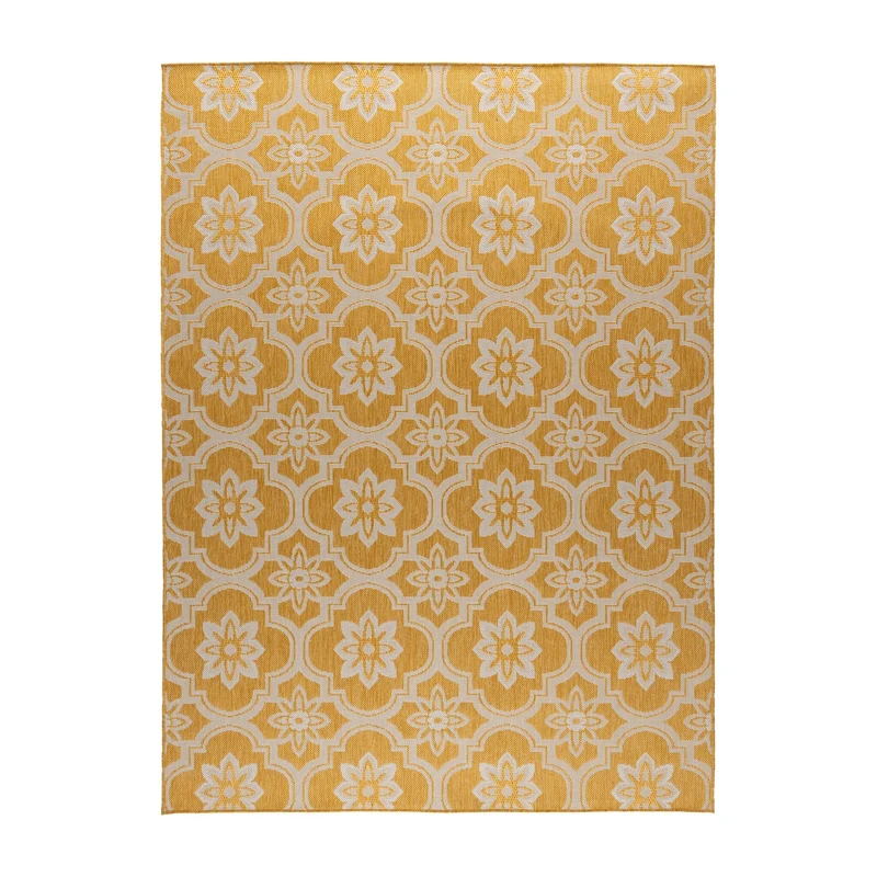 In- & Outdoor Teppich - Rio Flower Gelb