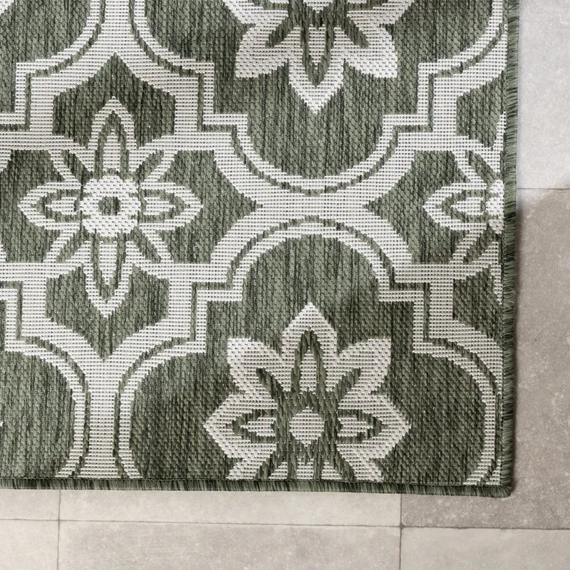 In- & Outdoor Teppich - Rio Flower Grün