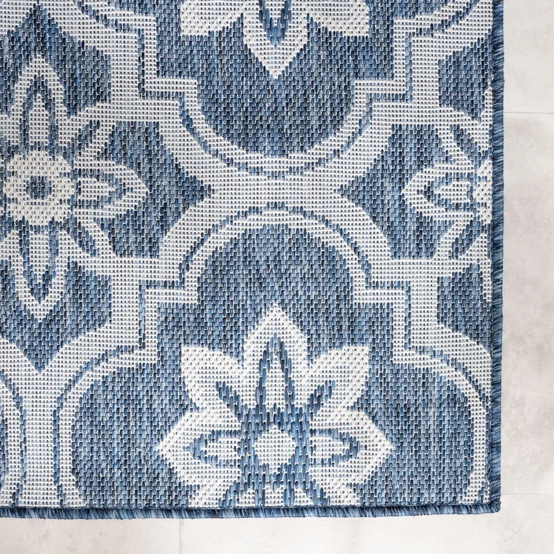 In- & Outdoor Teppich - Rio Flower Blau