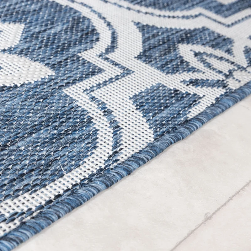 In- & Outdoor Teppich - Rio Flower Blau
