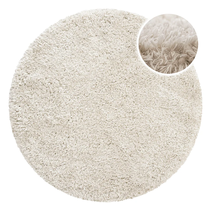Esprit Teppich Rund Creme Beige weich soft "Yogi"
