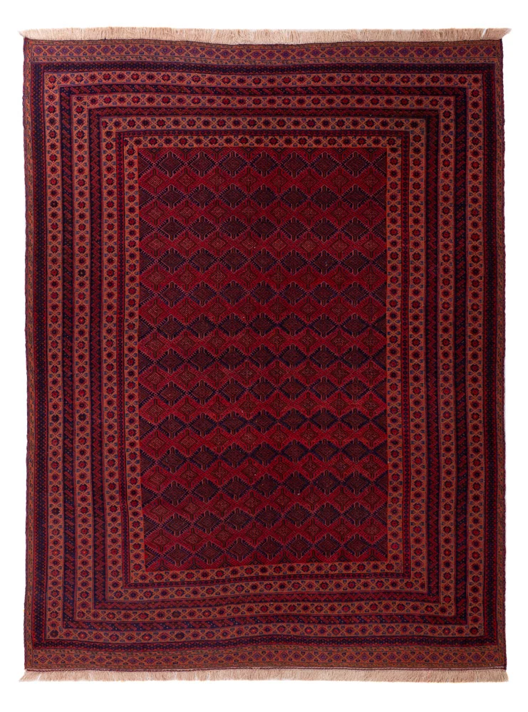 Kelim Afghan Teppich 214x275cm - rot
