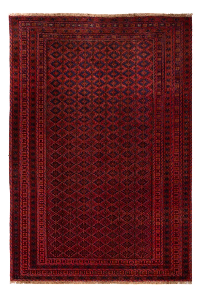 Kelim Afghan Teppich 200x292cm - rot