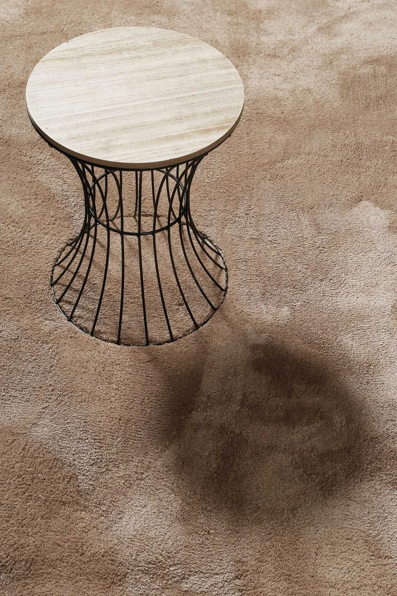 Teppich Sand Braun Hochflor "Sienna" Homie Living