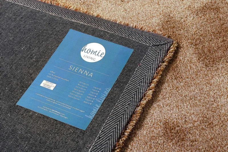 Teppich Sand Braun Hochflor "Sienna" Homie Living