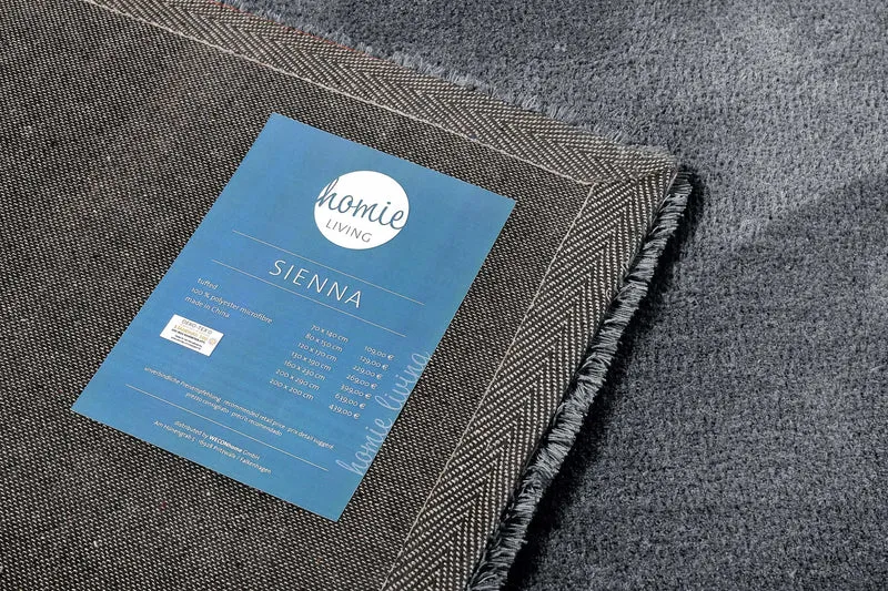 Teppich Dunkelgrau Hochflor "Sienna" Homie Living