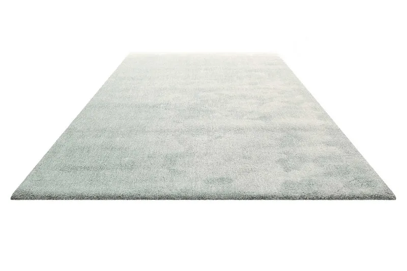 Teppich Mintgrün Beige meliert Hochflor "Sienna" Homie Living