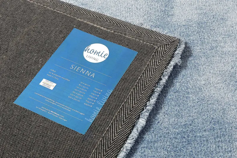 Teppich Hellblau meliert Hochflor "Sienna" Homie Living
