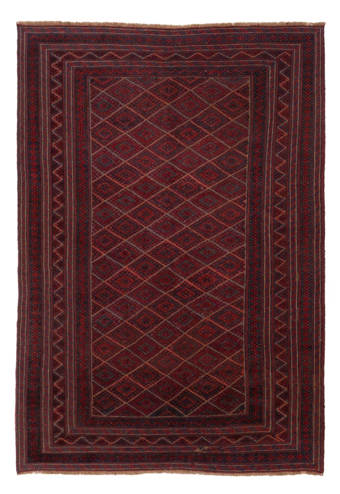 Kelim Afghan Teppich 195x279cm - rot