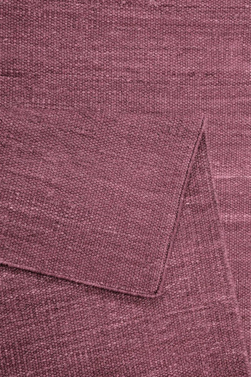 Esprit Kurzflor Teppich Flieder Rot aus Baumwolle "Rainbow Kelim"
