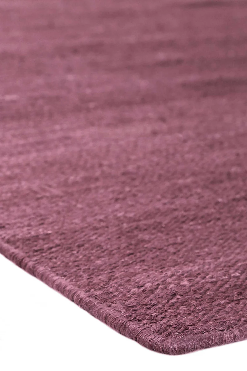 Esprit Kurzflor Teppich Flieder Rot aus Baumwolle "Rainbow Kelim"