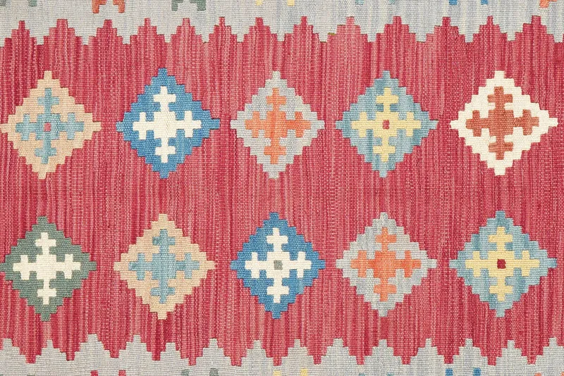 Kelim Gashgai · Handgewebt – Rot, 180x126 cm