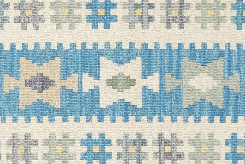 Kelim Gashgai · Handgewebt – Blau, 196x57 cm