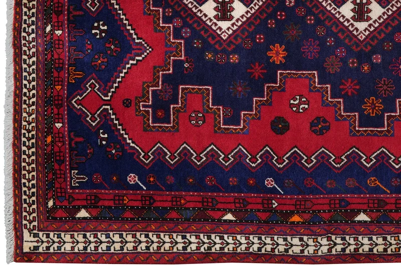 Afshar · Handgeknüpft – Blau, 232x165 cm