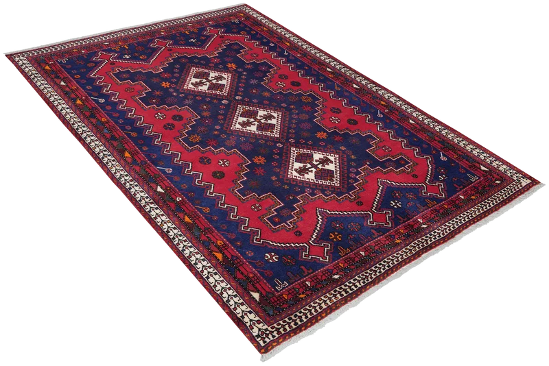 Afshar · Handgeknüpft – Blau, 232x165 cm