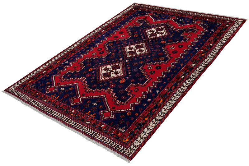 Afshar · Handgeknüpft – Blau, 232x165 cm