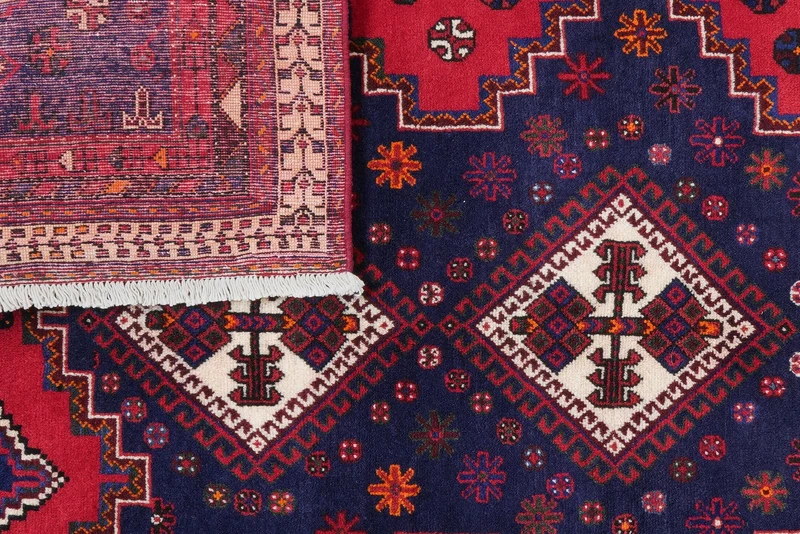 Afshar · Handgeknüpft – Blau, 232x165 cm