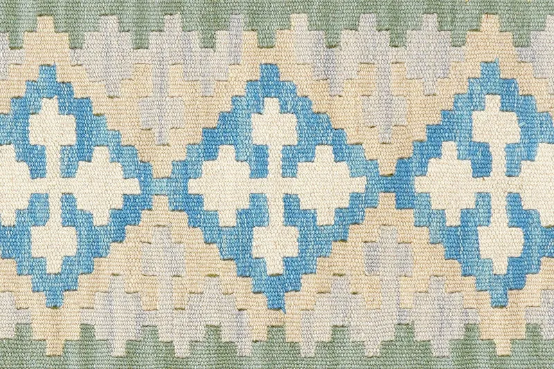 Kelim Gashgai · Handgewebt – Blau, 197x60 cm