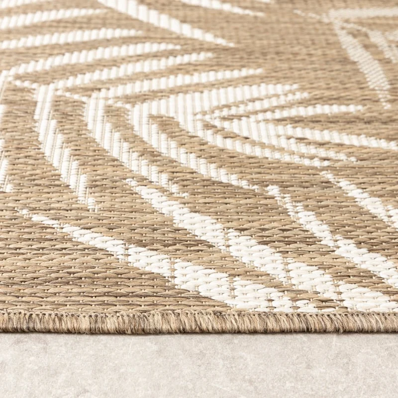 In-& Outdoor Teppich - Malta Leaves Natur