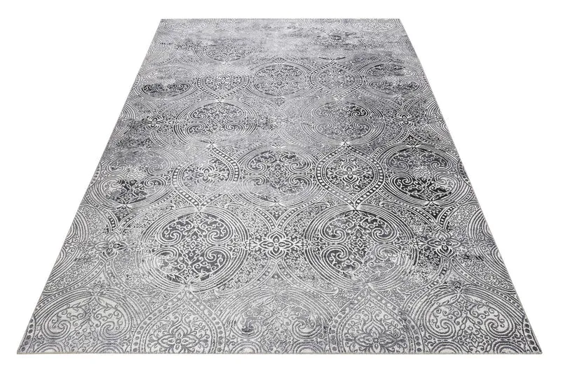 Vintage Teppich Grau Kurzflor "Grace" WECONhome