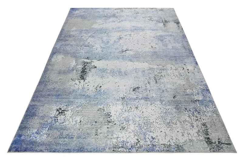Vintage Teppich Blau Grau Kurzflor "Radiate" WECONhome