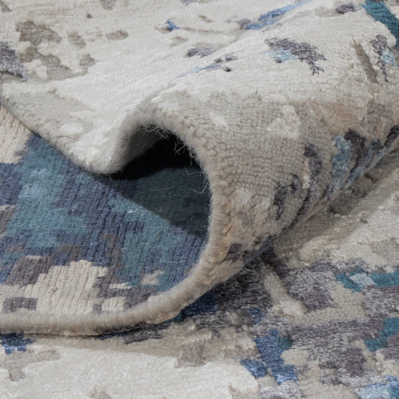Designer Teppich 205x298cm - blau