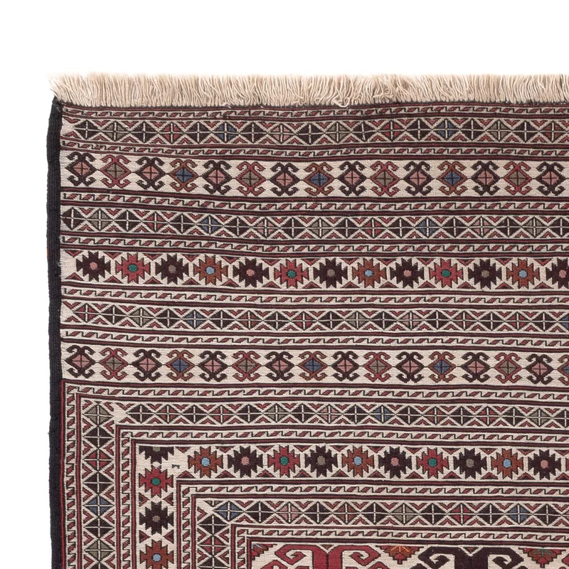 Kelim Afghan Teppich 132x195cm - mehrfarbig