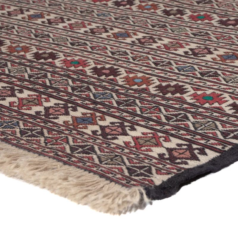 Kelim Afghan Teppich 132x195cm - mehrfarbig