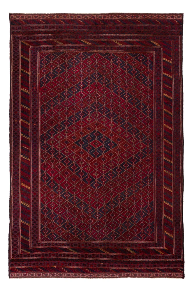 Kelim Afghan Teppich 200x314cm - rot