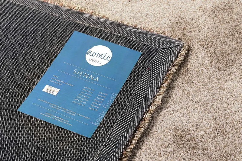Teppich Beige Sand Hochflor "Sienna" Homie Living