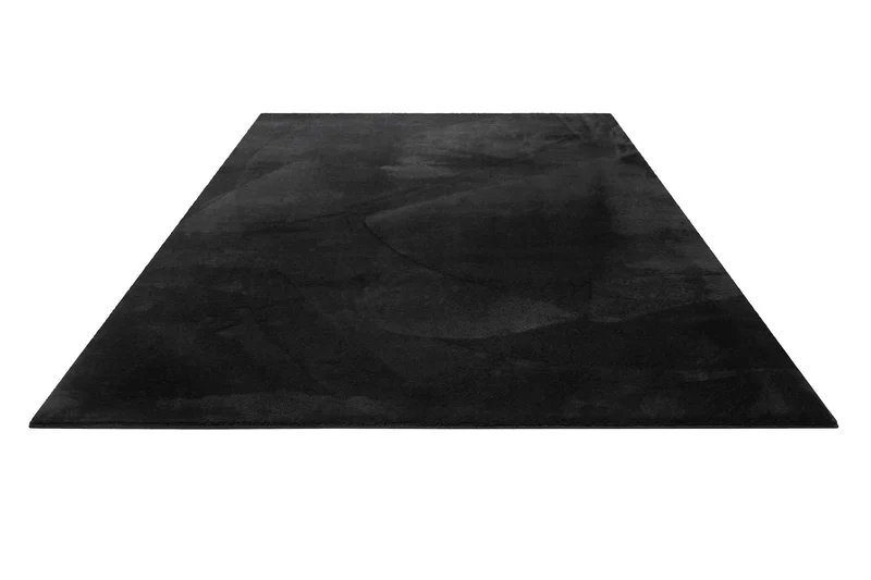 Kurzflor-Teppich Schwarz soft & weich "Lago" Homie Living