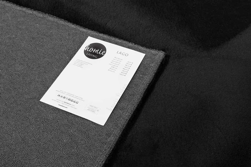 Kurzflor-Teppich Schwarz soft & weich "Lago" Homie Living