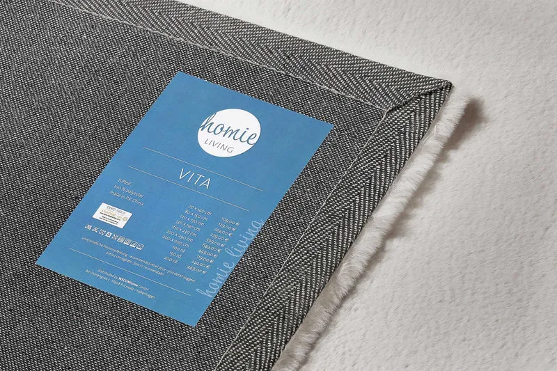 Kunstfell Teppich Hellgrau kuschelig & flauschig "Vita" Homie Living