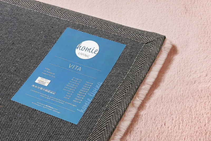Kunstfell Teppich Rosa kuschelig & flauschig "Vita" Homie Living