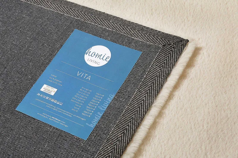 Kunstfell Teppich Creme Beige kuschelig & flauschig "Vita" Homie Living