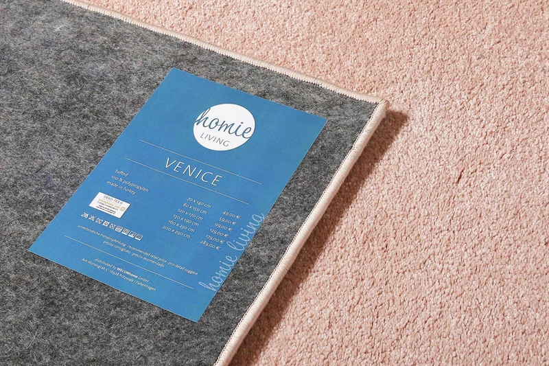 Teppich Rosa Kurzflor weich & soft "Venice" Homie Living