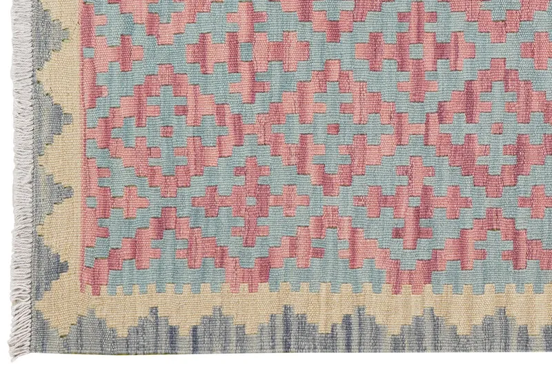 Kelim Gashgai · Handgewebt – Grün, 142x109 cm