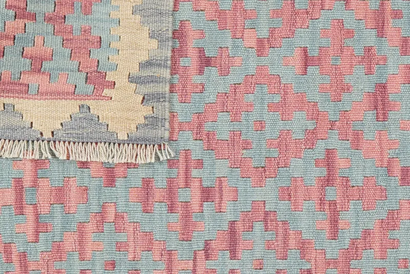 Kelim Gashgai · Handgewebt – Grün, 142x109 cm