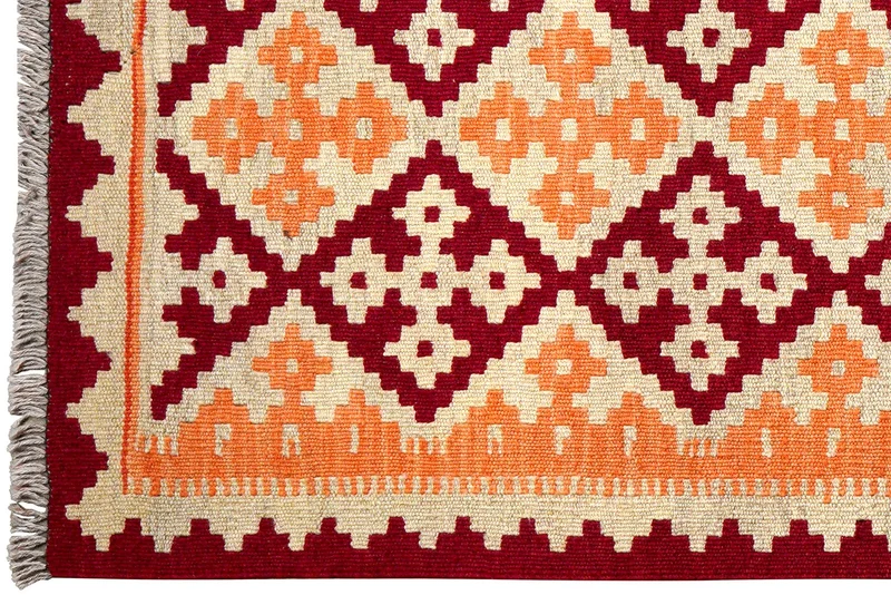 Kelim Gashgai · Handgewebt – Orange, 149x106 cm