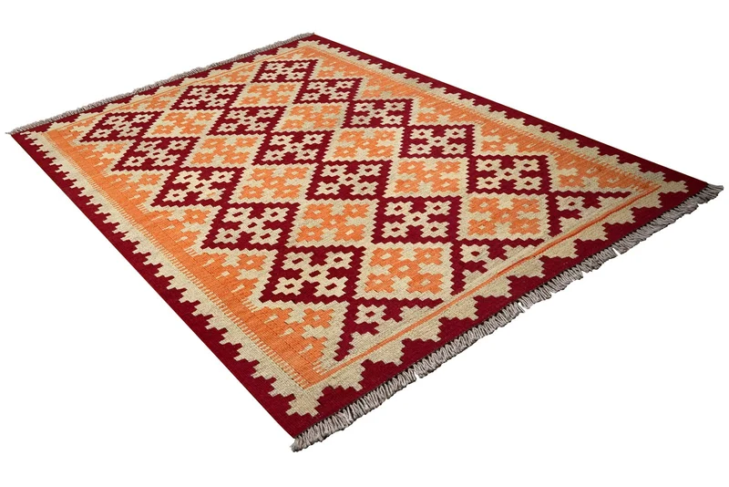 Kelim Gashgai · Handgewebt – Orange, 149x106 cm