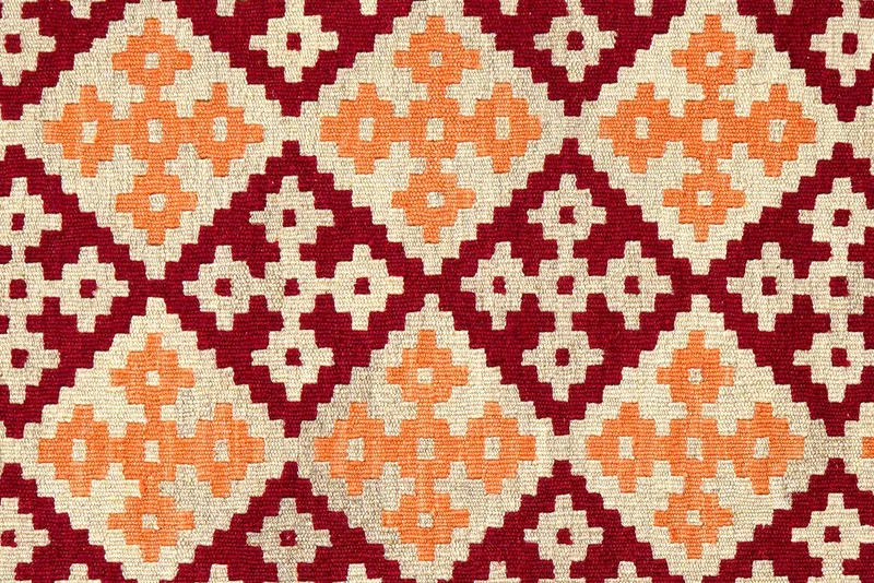 Kelim Gashgai · Handgewebt – Orange, 149x106 cm