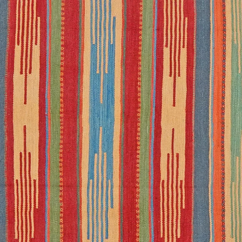 Kelim Gashgai · Handgewebt – Bunt, 145x132 cm