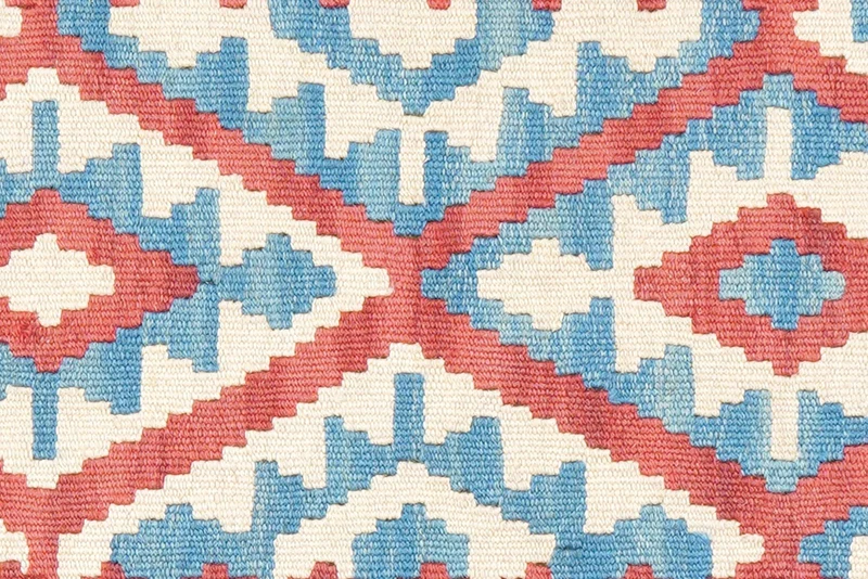 Kelim Gashgai · Handgewebt – Blau, 122x84 cm