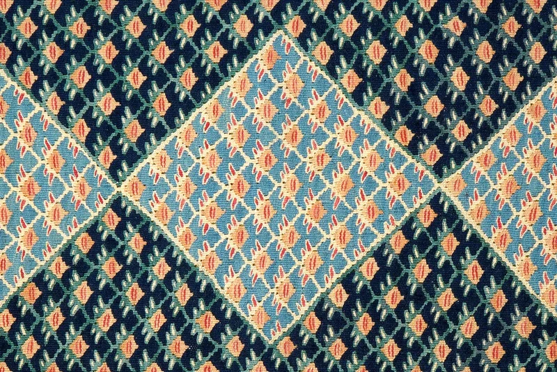 Kelim Senneh · Handgewebt – Blau, 153x101 cm