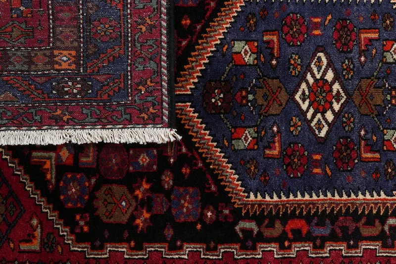 Khamseh · Handgeknüpft – Blau, 226x138 cm